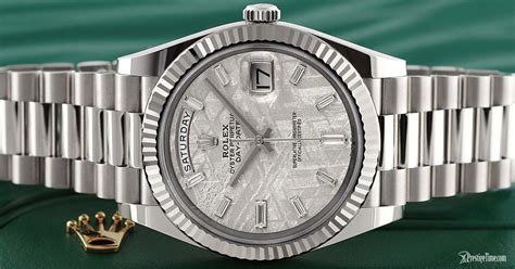 rolex day date meteorite|Rolex daydate 40 olive dial.